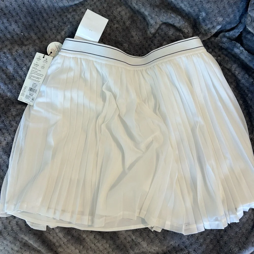 NWT Calia by Carrie Underwood Women's SzS White Pleated Tennis Pickelball Skort - Picture 2 of 7